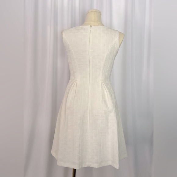 Nine West Textured Fit and Flare Ivory Women's Dress (656) - Picture 2 of 16